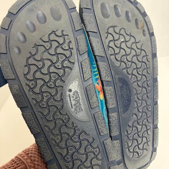 Birkenstock BIRKIS Lagoon Tropical Fish Dolphin Floral Rubber Slides Size 41 - Picture 7 of 9